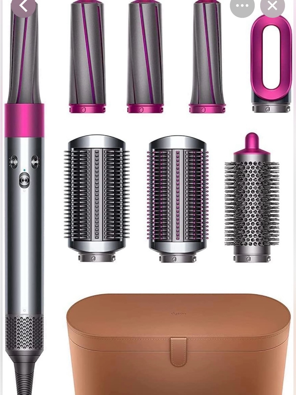 Dyson multi-styler in Silver & Pink with Carry Case